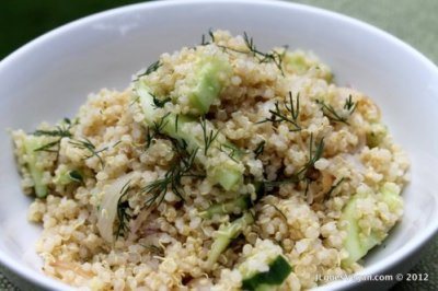Cucumber and Onion Quinoa Salad
