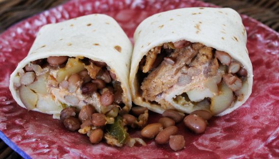 Soy Curl and Pinquito Bean Burritos 4 | JL Fields | JLgoesVegan.com