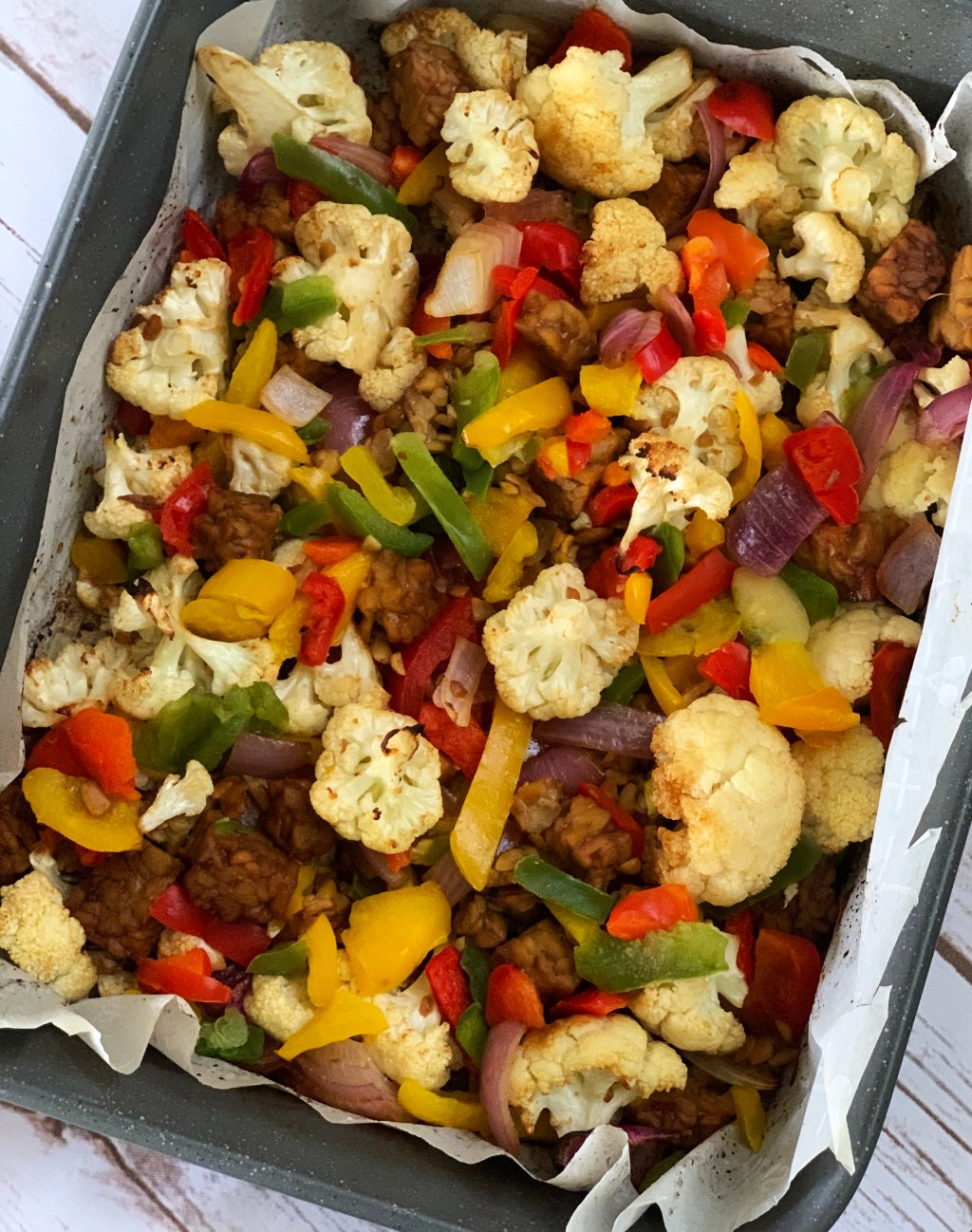 Sweet Tamari Tempeh with Roasted Vegetables from Vegan Meal Prep