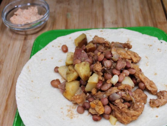 Soy Curl and Pinquito Bean Burritos 2 | JL Fields | JLgoesVegan.com