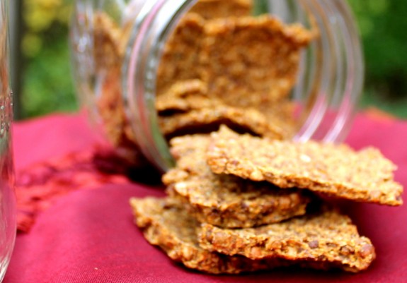 Kasha-Carrot Crackers (high raw) crackers thick