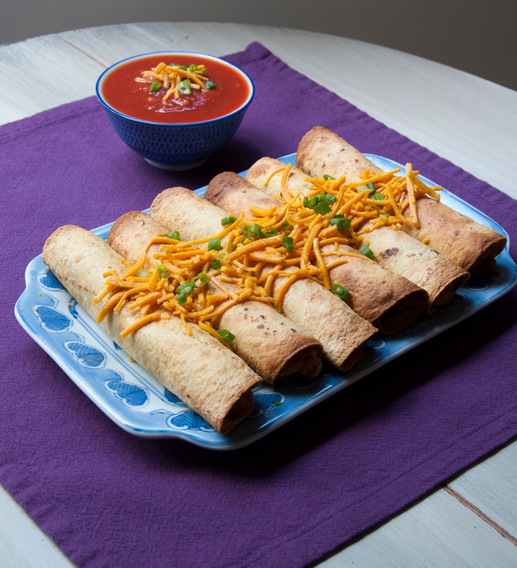 Beany Jackfruit Taquitos recipe from The Vegan Air Fryer