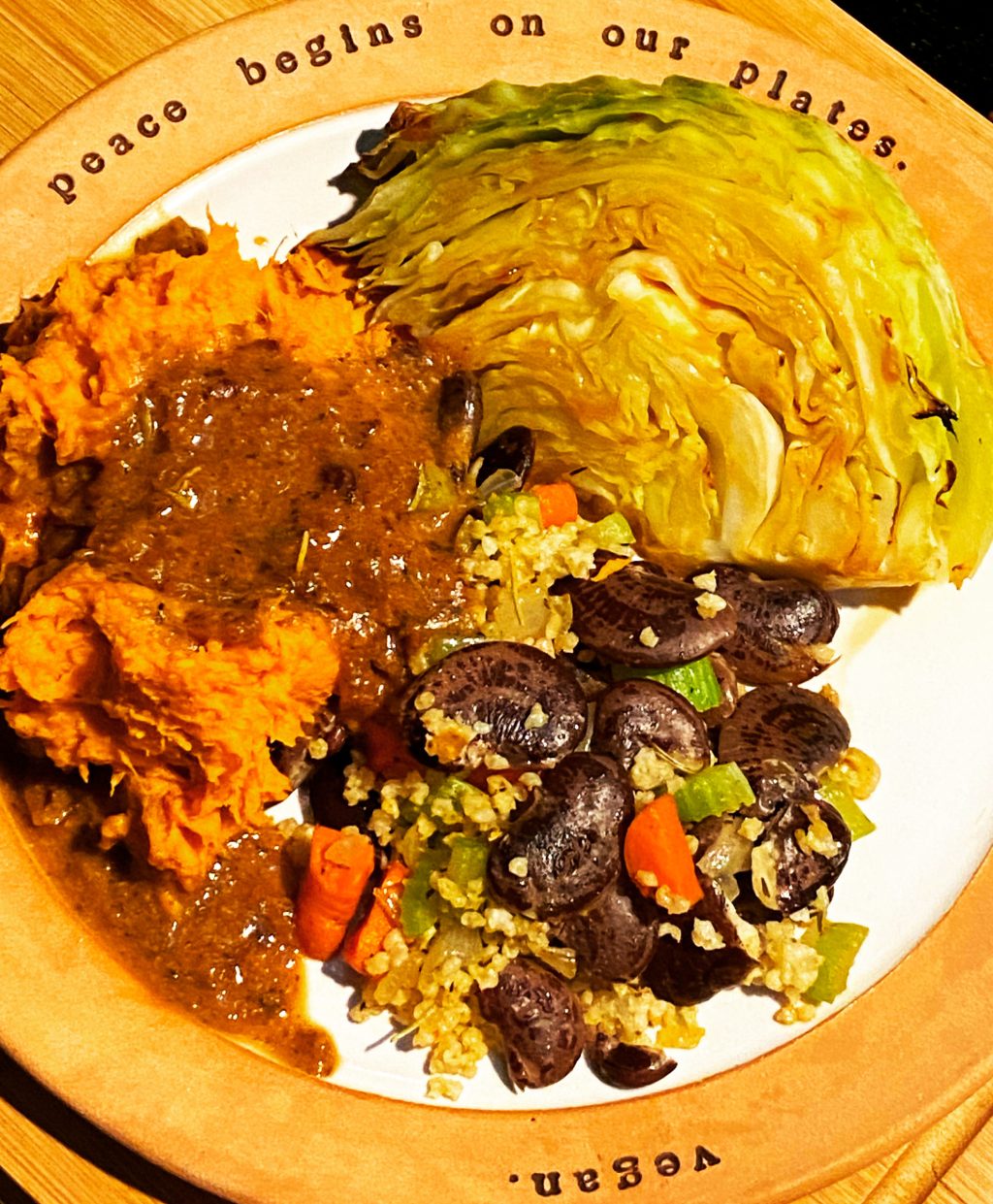 Vegan Brown Gravy (And a simple vegetable-forward holiday meal)