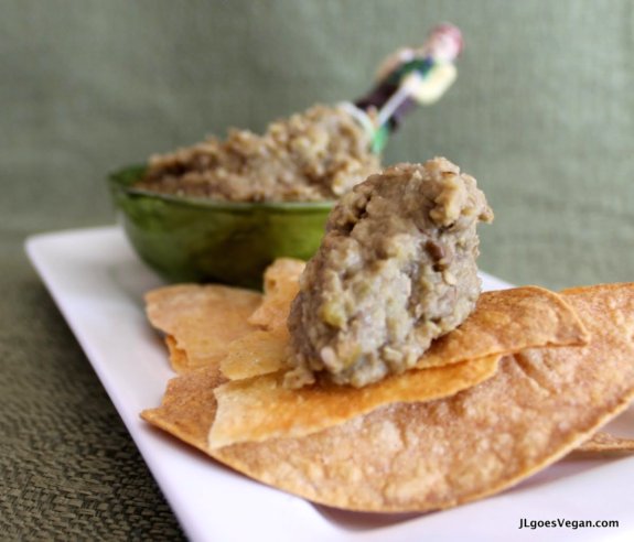 Lentil Hummus on a chip