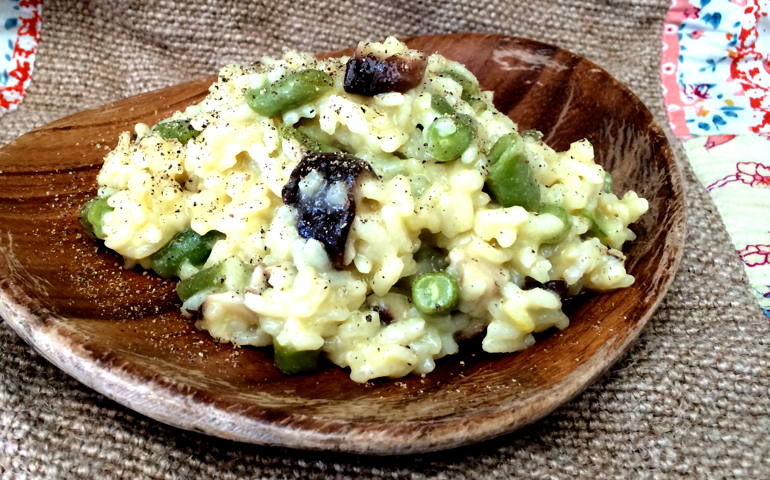 Lemon Green Bean Vegan Risotto