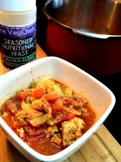 Italian Tofu Scramble (-ish) served | JLgoesVegan.com