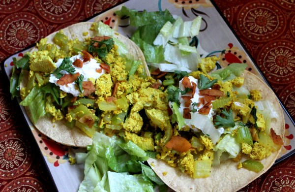 Tofu Scramble Tostadas | JL Fields | JLgoesVegan.com