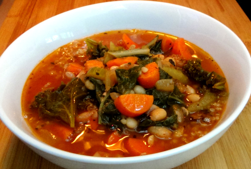 White Bean and Greens Vegetable Soup | JL Fields | JL goes Vegan